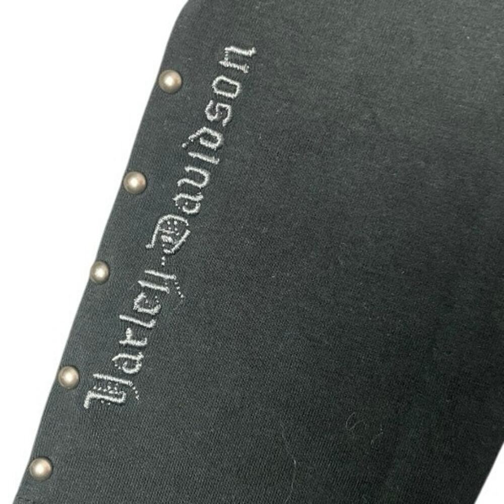 Harley-Davidson Women’s 2006 Black Studded Turtleneck Medium Biker Top - Picture 3 of 5